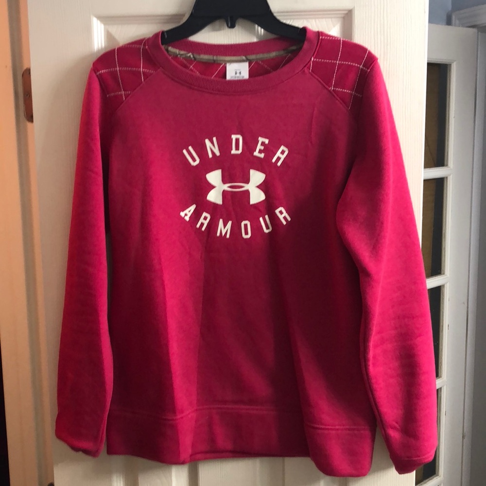 Pink under armour sweater